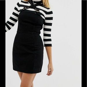 *HP* ASOS | Black Denim Dress Buckle Detail